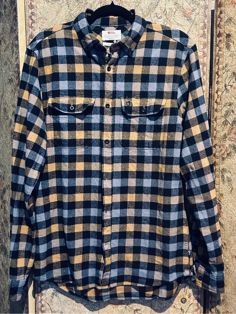 NWT FjallRaven Men's Medium Plaid Flannel Button-Up Shirt